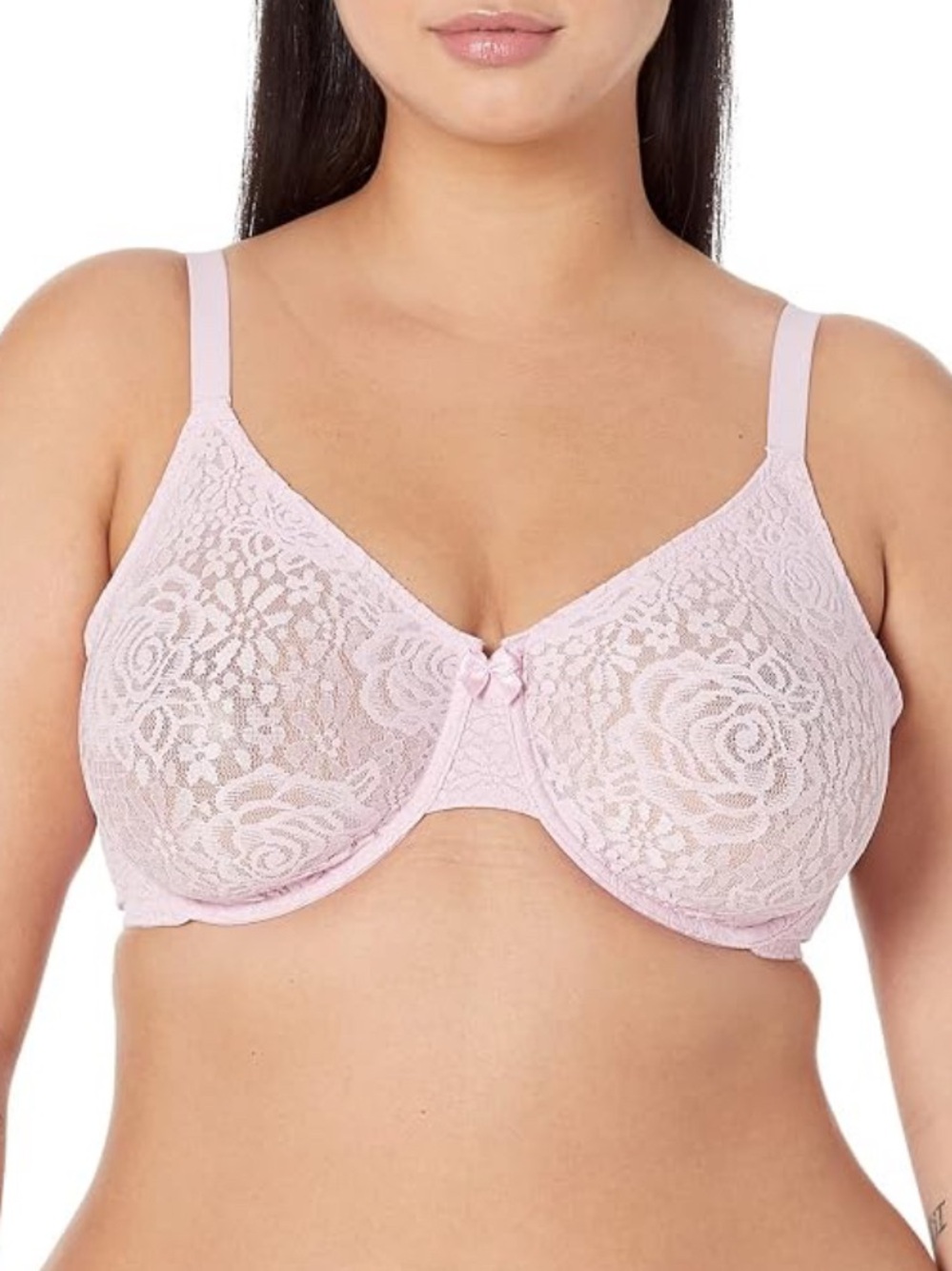 Wacoal Halo Lace Unlined Convertible Bra - Light Pink. 38DD